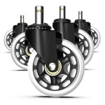 5 roulettes chaise de bureau - 10x22 mm roulette fauteuil bureau roulement - agr�able et silencieux 360�rotati ...