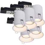 5 spot encastrable gu10 bbc rt2012 ip65 �tanche basse luminance diametre 85mm avec ampoule led 5w blanc ...