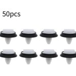 50 clips de fixation en plastique avec rondelles en caoutchouc noir pour trous de 10 mm 71728806