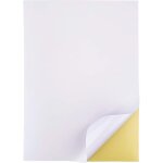 50 feuilles 210 x 297 mm, a4 papier autocollant imprimante �tiquettes autocollant blanc mat 1 �tiquette ...