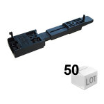 50 fixations invisible bois fta - ipw 120 - 150 mm, pour fixation de lames avec et sans rainure, avec ...