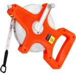 50 m�tres darpenteur, m�tre ruban en fibre de verre double face, orange