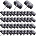 50 patins pour chaise � clouer de 24mm - tampons en feutre pour prot�ger les pieds de meubles - noir