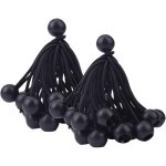 50 pcs tendeur  boule lastique(noir), tendeur de bche pour pavillon, camping, tente cordons, rideaux ...