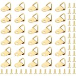 50 pi�ces crochet pour cadre, attache tableau, photo anneaux triangulaires cadre, support murale cintre ...