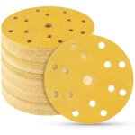 50 pices disque de ponage 150mm ronds papier p80 grains 15 trous idal pour poncer / polir / drouiller ...