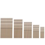 50 pi�ces drillforce tools m35 set de forets au cobalt, hss - co 1 - 3mm, pour percer sur acier tremp�, ...
