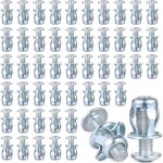 50 pi�ces m6 chevilles � cavit�, m6 x 25 ecrous en forme de p�tale, cheville expansion, fixations pour ...