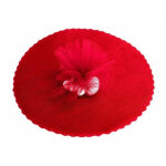 50 voiles de tulle pour drag�es de mariage organza rond mariages bapt�mes graduations drag�es rouge