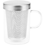 500 ml voyage infuseur de th� en verre r�sistant � la chaleur tasse avec couvercle acier inoxydable caf� ...