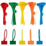 500 pi�ces attache cable color�es 150mm x 3 mm collier de serrage plastique serre c�bles etiquette organiser ...