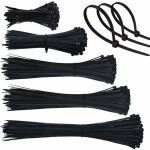 500 pices collier de serrage plastique, serre cable plastique 4mm zip ties 100 / 150 / 200 / 250 / 300mm, ...