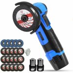 Crediri - 500w 12v mini meuleuse d'angle sans fil polisseuse avec 2 batteries, 5pc lame à lamelles et ... Crediri - 500w 12v mini meuleuse d'angle sans fil polisseuse avec 2 batteries, 5pc lame à lamelles et ...