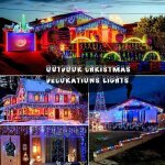 50m 400 led guirlande lumineuse carnaval mariage extrieur jardin intrieur clairage(couleur)