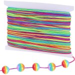 50m couleur fil � enfiler, 1mm cordon �lastique pour bracelets, extensible cordon d'artisanat pour tisser ...