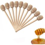50pcs cuill�res � miel en bois portable b�ton miel batonnet miel(15cm)