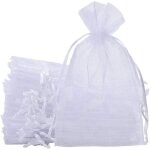 50pcs grands sacs - cadeaux en organza, 20 x 30cm sacs � bijoux sacs de faveur de mariage avec cordon ...
