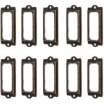 50pcs porte - �tiquette 60 x 17 mm m�tal bronze vintage porte - �tiquette porte - cartes biblioth�que ...