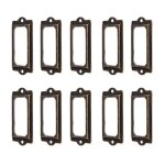 50pcs porte - tiquette 60 x 17 mm mtal bronze vintage porte - tiquette porte - cartes bibliothque ...