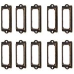 50pcs porte - �tiquette 60 x 17 mm m�tal bronze vintage porte - �tiquette porte - cartes biblioth�que ...