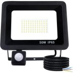 50w projecteur led exterieur avec d�tecteur de mouvement, projecteur led ext�rieur ip65 etanche, 72 led ...