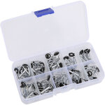 54 pi�ces anneaux de guidage pour canne � p�che en acier inoxydable avec bo�te de rangement, kit accessoires ...
