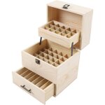 59 compartiments pour huiles essentielles, huile essentielle, bo�te de rangement en bois pour vernis ...