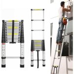 5m chelle tlescopique pliante, chelle escabeau tlescopique en aluminium, interrupteur de scurit ...