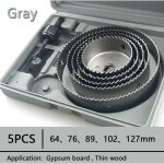 5pcs 64 - 127mm ensemble de scie cloche scie tasse bois couronne foret pour panneau de gypse bois pvc ...