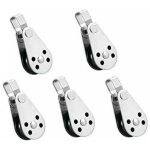 5pcs c�ble en acier inoxydable grue poulie poulie levage grue pivotante crochet poulie simple poulie ...