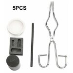 5pcs resistant a la chaleur coulee de lingotiere outil smelting or argent fournaise kit scrap bijoux ...