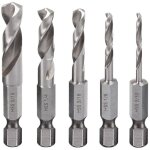 5pcs coffret de forets � m�taux 1 / 4' hexagonale changement rapide court m�che hss m2 forets h�lico�daux ...