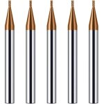 5pcs fraise carbure 1mm, 4 dents / 4 tranchants fraises cnc, hrc 55, tisin couleur or rev�tement cnc ...