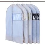 5pcs housse vetements � suspendre fen�tre transparente visible housse vetement transport voyage anti ...