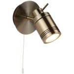 5w samson 1 - flamme ip44 support mural pour projecteur de salle de bain, laiton antique 3000k