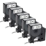 5x ruban pour �tiqueteuse compatible pour dymo d1 45013 s0720530 rubans d'�tiquettes pour dymo labelmanager ...