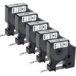 5x ruban pour �tiqueteuse compatible pour dymo d1 45013 s0720530 rubans d'�tiquettes pour dymo labelmanager ...