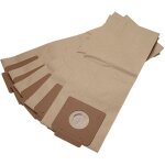 5x sacs compatible avec wrth tss 7 l basic aspirateur - papier, 20cm x 30cm marron - vhbw