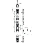 6 - 31094 - 15 - 0 - 1 renvoi de fouillot axe 9mm recouvrement 15mm