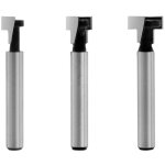 6. 35mm fraise en rainure en t, routeur � rainure en t forme routeur bits, 3pcs (8 / 9. 5 / 12. 7mm) ...