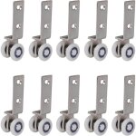 6, 5 x 1, 9 cm coude de conduit en m�tal roulement bloc de poulie avec deux plastique de roue pour porte ...