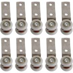 6, 5 x 1, 9 cm coude de conduit en m�tal roulement bloc de poulie avec deux plastique de roue pour porte ...