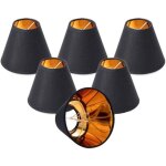 6 abat - jours tissu doublure pour bougie lustre lampe chevet chambre