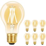 Zmh - 6 ampoules led e27 4w eq 40w, a60 vintage edison ampoule � filament blanc chaud 2700k �conomie ...