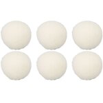 6 boules de s�chage en laine lavables, anti - static, �conomise temps, assouplissant textile doux pour ...
