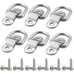 6 pcs anneaux arrimage en acier inox d anneau de fixation avec vis pour remorque bateaux voiture cargaison ...
