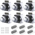6 pcs bouton poussoir loquet, serrure tiroir et verrou porte placard, loquet de verrouillage de porte ...