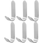 6 pcs crochet adh�sif mural, acier inox crochet mural imperm�able accroche serviettes adh�sif avec bo�te ...