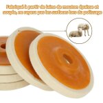 6 pcs disque de polissage 100mm diam�tre disque de polissage meuleuse en feutre de laine, laine disque ...