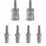 6 pcs embout compresseur air, 8mm raccord pneumatique rapide male femelle (sh20 + ph20)
